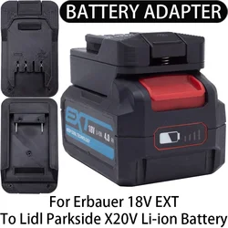 Adapter/Converter For Lidl Parkside X20V Tools to Erbauer 18V EXT Li-ion Battery Adapter/Converter Power Tool Accessories