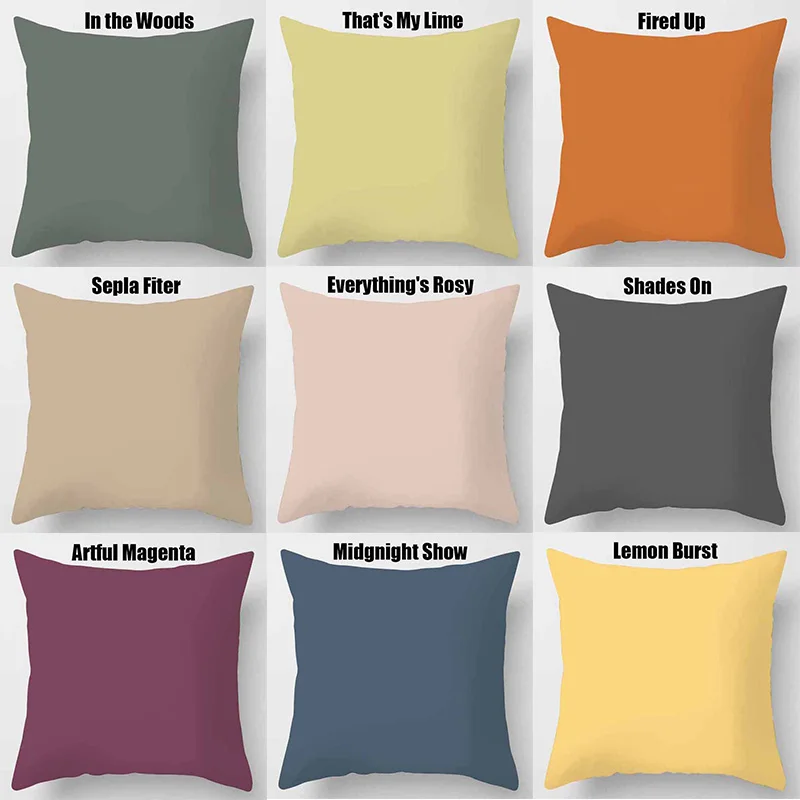 

Однотонные наволочки для подушек, украшение для дома, короткие плюшевые толстые двухсторонние наволочки с принтом, для диванных подушек, комнатный Декор