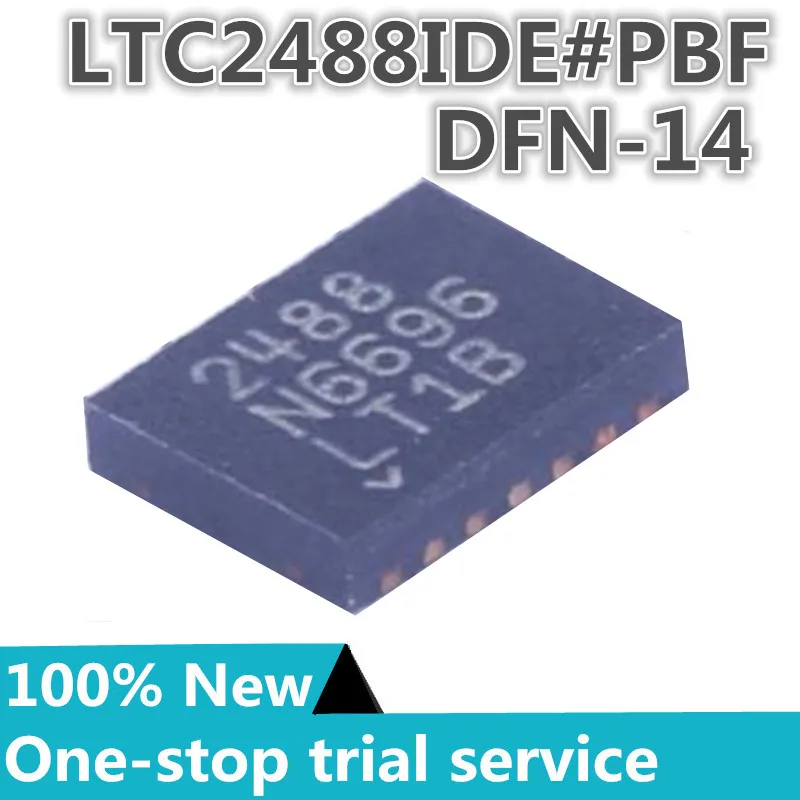 

1-100pcs %New original LTC2488IDE#PBF Silkscreen 2488 package DFN-14 ADC Active Device integration IC