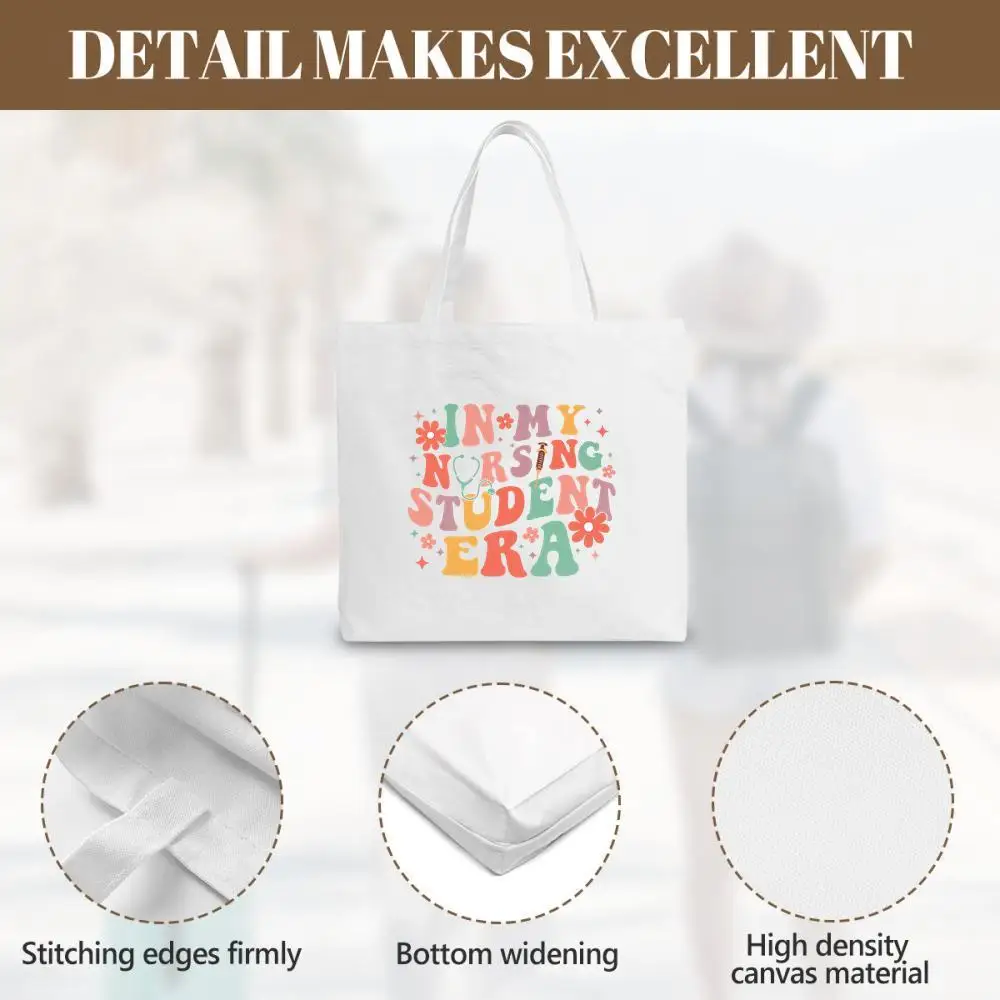 حقيبة حمل لطلاب التمريض. تصميم "في عصر التمريض" للكلية والعمل والبقالة.