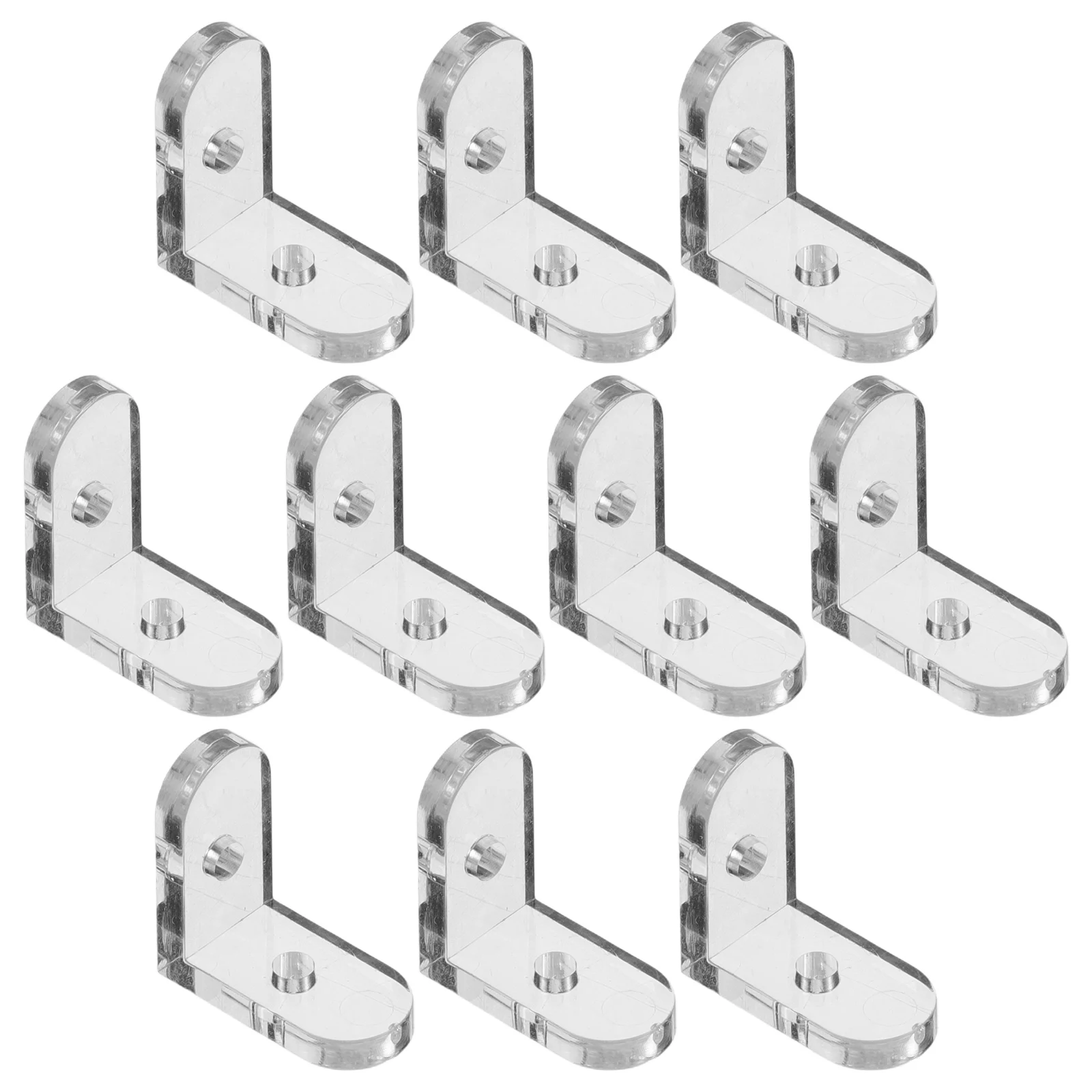 

10pcs Glass Box Corner Code Reinforcement Bracket Transparent L Shaped Strong Support DIY Display Jewelry Craft