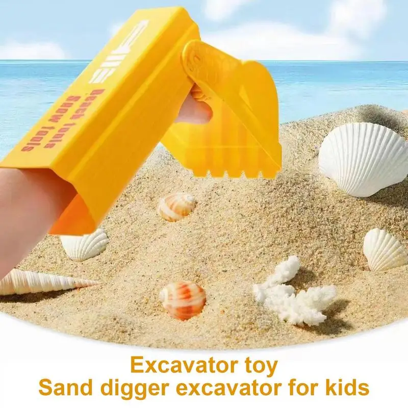 Praia mão escavadeira brinquedo para crianças, engenharia sandbox brinquedos, grande braço escavadeira, escavação de areia, neve shoveling ferramenta, menino crianças