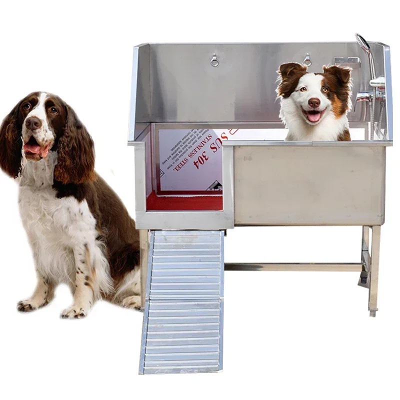 

Cheap Pet Grooming Equipment Sliding Doors Increased Capacity Design Pet Spa Tub Dog Grooming Bathtub