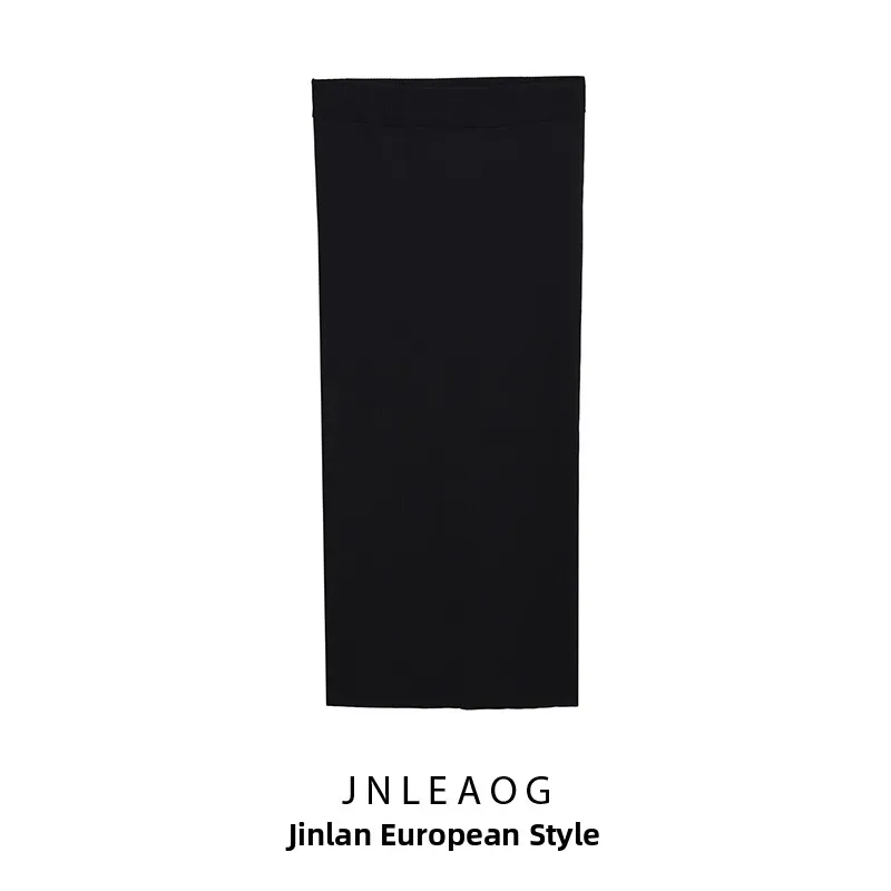 

Модная вязаная юбка-миди для женщин, осенняя новинка, универсальный дизайн, повседневная асимметричная юбка из полиэфирной ткани