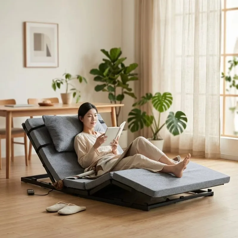 Dual Motor Electric Zero Gravity Bed Frame, Independent Back Leg Adjustable Bed Base with Remote Control