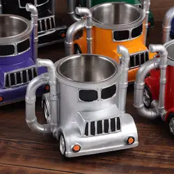Durable Truck Coffee Mug Semi Truck Handcrafted Coffee Cup 11 Ounces Semi-trailer Shaped Semi-Truck Coffee Mugs For Men