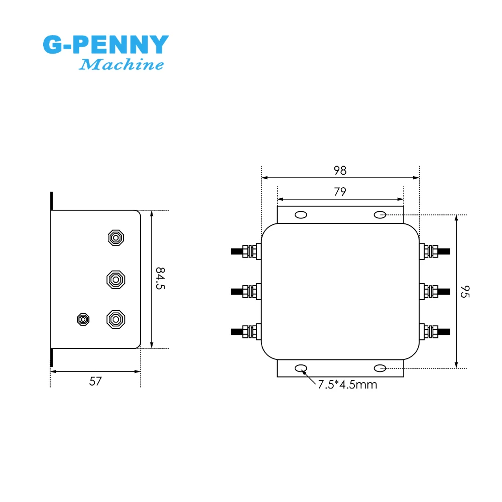 Free Shipping OMNICOM 3Phase Switch Power Supply Filter 110/250/380/440v CW12B-10/20/30/40/50/60A-R Power Supply Wave Filter