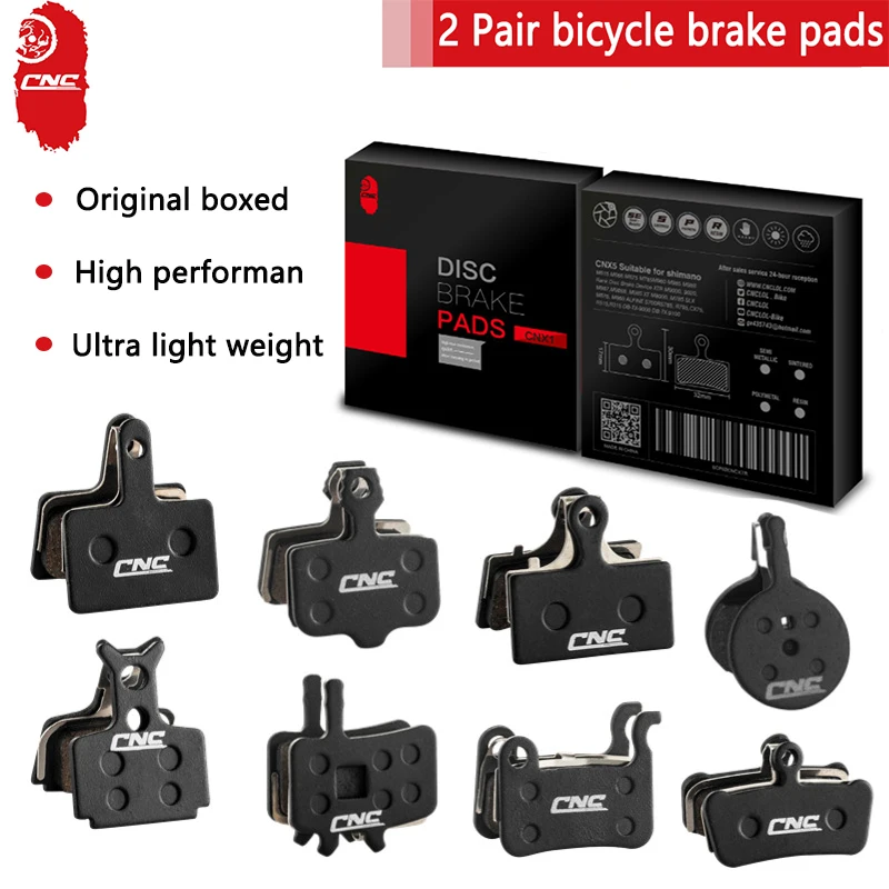 

2pair(4PCS）MTB Bicycle Hydraulic Brake Pads Resin For SHIMANO Deore SLX XT XTR BB5 BB7 AVID MTB Bike Disc Brake Pads