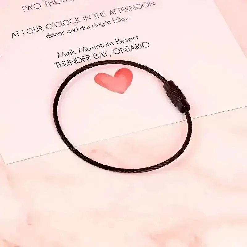 10 قطع من أسلاك الفولاذ المقاوم للصدأ الملونة، مشبك سلسلة مفاتيح متين وسهل التركيب، مثالي للسفر والاستخدام اليومي