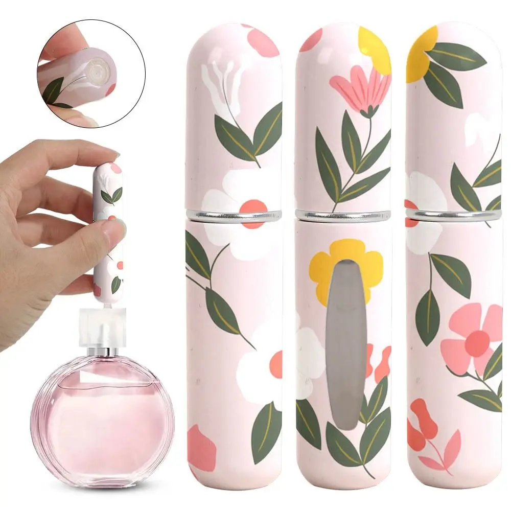 

5ml Mini Perfume Bottle Spray Atomizer Bottle Leak-proof Refillable Spray Rotating Bottle Empty Perfume Dispensing Bottles