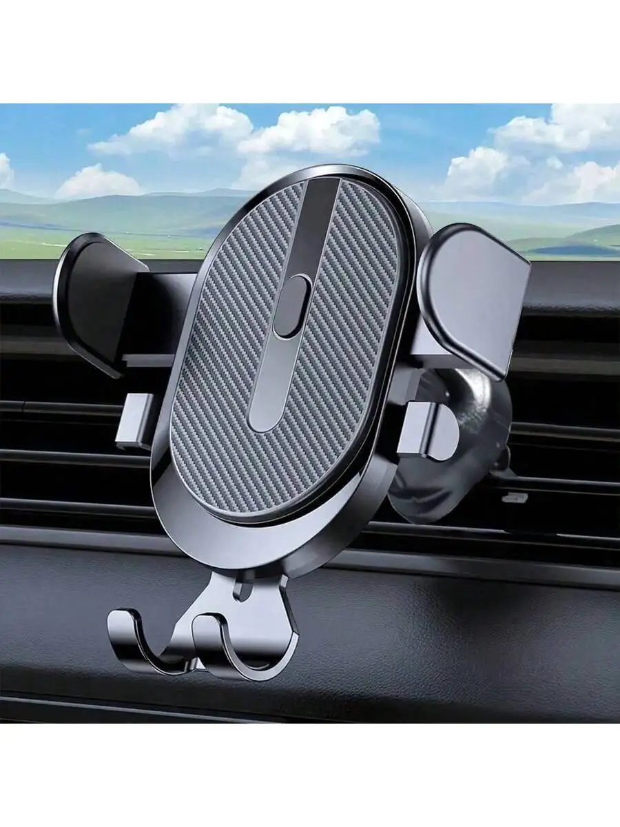 Car Phone Holder Mount, TOPK 2023 Upgrade Auto Locking Universal Phone Holder with Hook Clip for Car Air Vent for iPhone Samsung