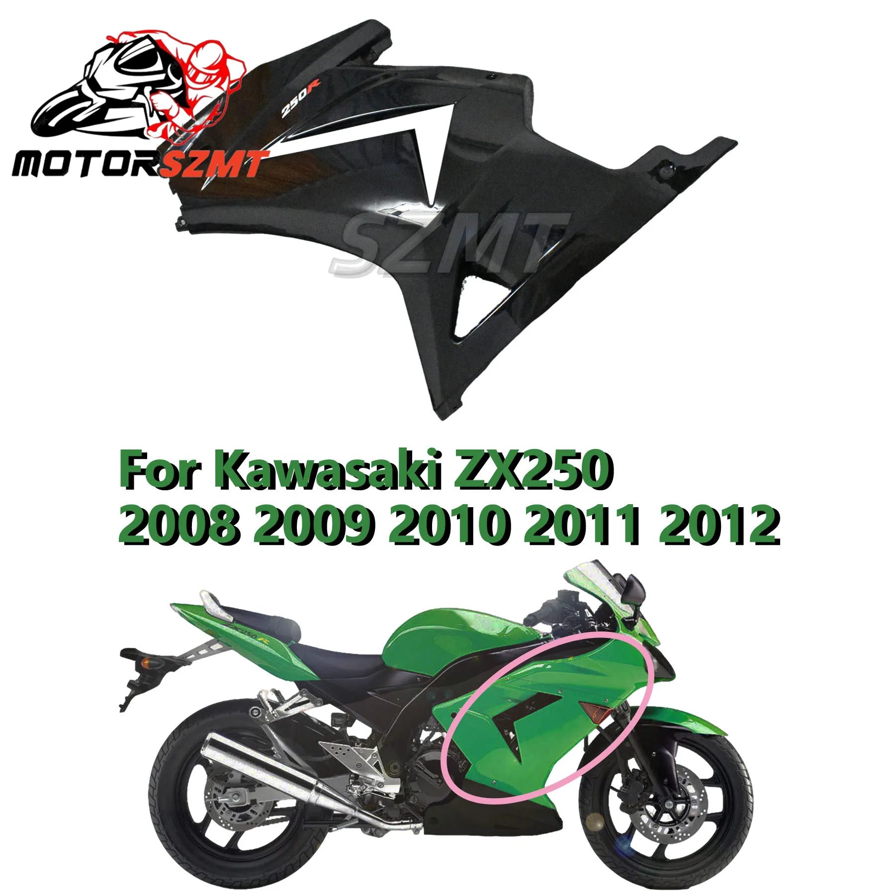 

For Kawasaki 250R 2008-2012 Side Fairing Body Filling Injection Side Panel Cover Accessories