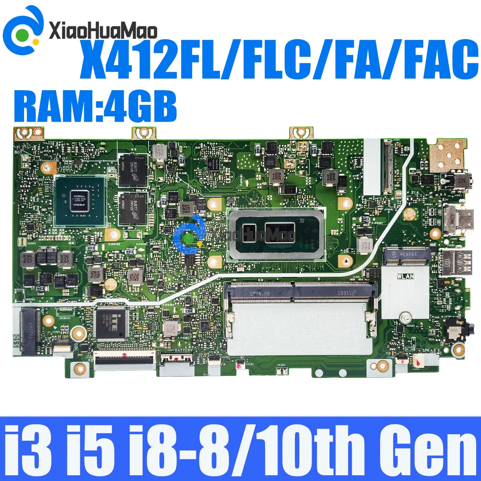 

X412FL Mainboard X412FA X412FAC X412FAG X412FJC X412FLC X412FLG X412FL A412F F412F K412F S412F V412F R424F V4000F/FJ Motherboard