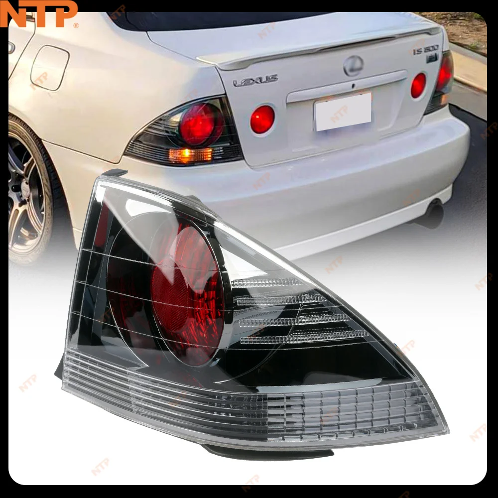 

Для Lexus IS200 IS300 Altezza 1998-2005: Светодиодные задние фонари в стиле JDM, кристально прозрачные, европейский дизайн, хромированный корпус, Plug and Play