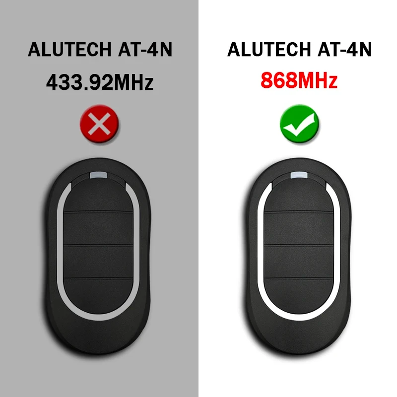 ALUTECH AT 4N 868 MHz Garage Door Remote Control 868.35MHz Rolling Code AT-4N Gate Opener Remote Control Command Keychain