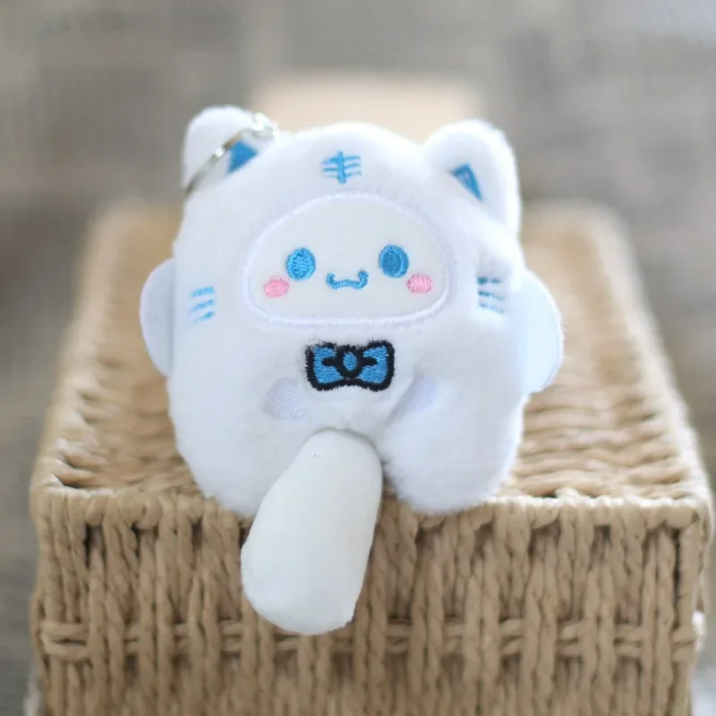 Sanrio Series Plush Cross-dressing Doll Cute Toy 10cm Kawaii Bag Decoration Key Pendant Children's Gift Grabbing Claw Machine