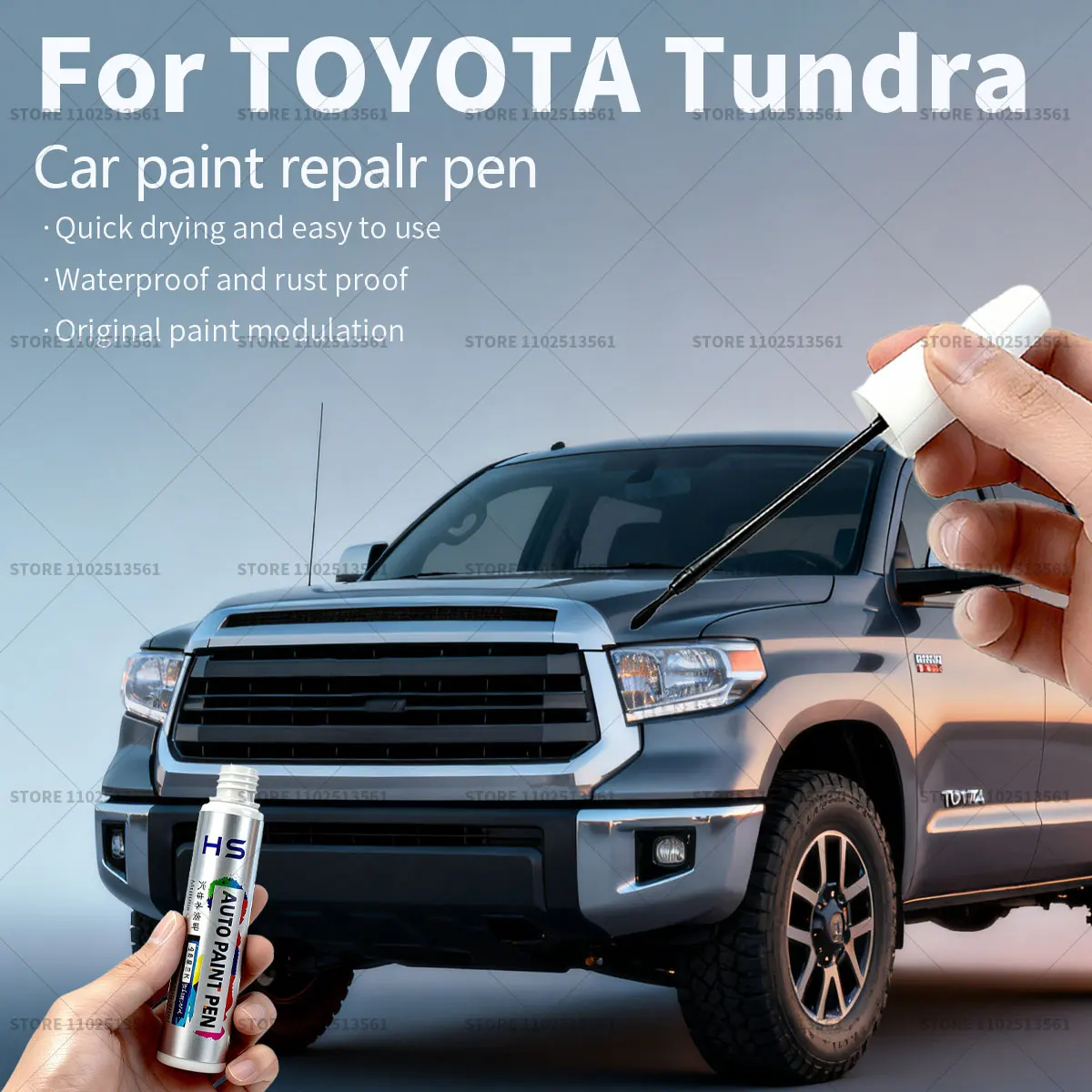 

For TOYOTA Tundra Car Paint Repair Pen Touch Up Scratch Remover DIY Auto Accessories White W09 Black Blue 8V4 Yellow