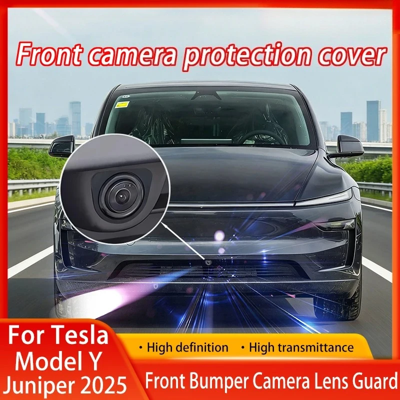 For Tesla Model Y Juniper 2025+ Model 3 Highland 2026 Original Fit Front Camera Protector Shield Tempered Glass Rainproof Cover image 3