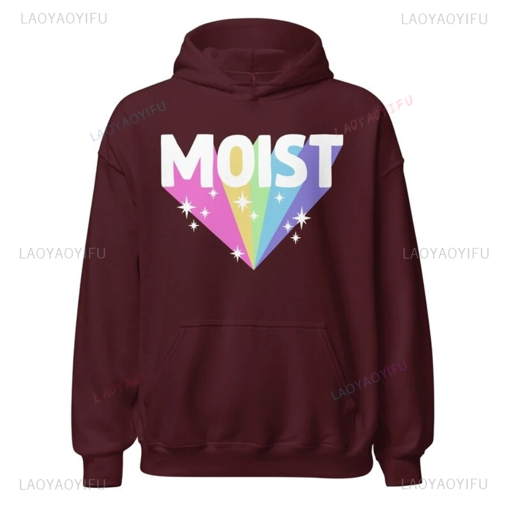 เสื้อฮู้ดดี้พิมพ์ลายสายรุ้งเรียบง่าย สไตล์มินิมอล สำหรับผู้หญิงและผู้ชาย แฟชั่นฤดูใบไม้ร่วงและฤดูหนาว แขนยาว ไหล่ตก อุ่นสบาย