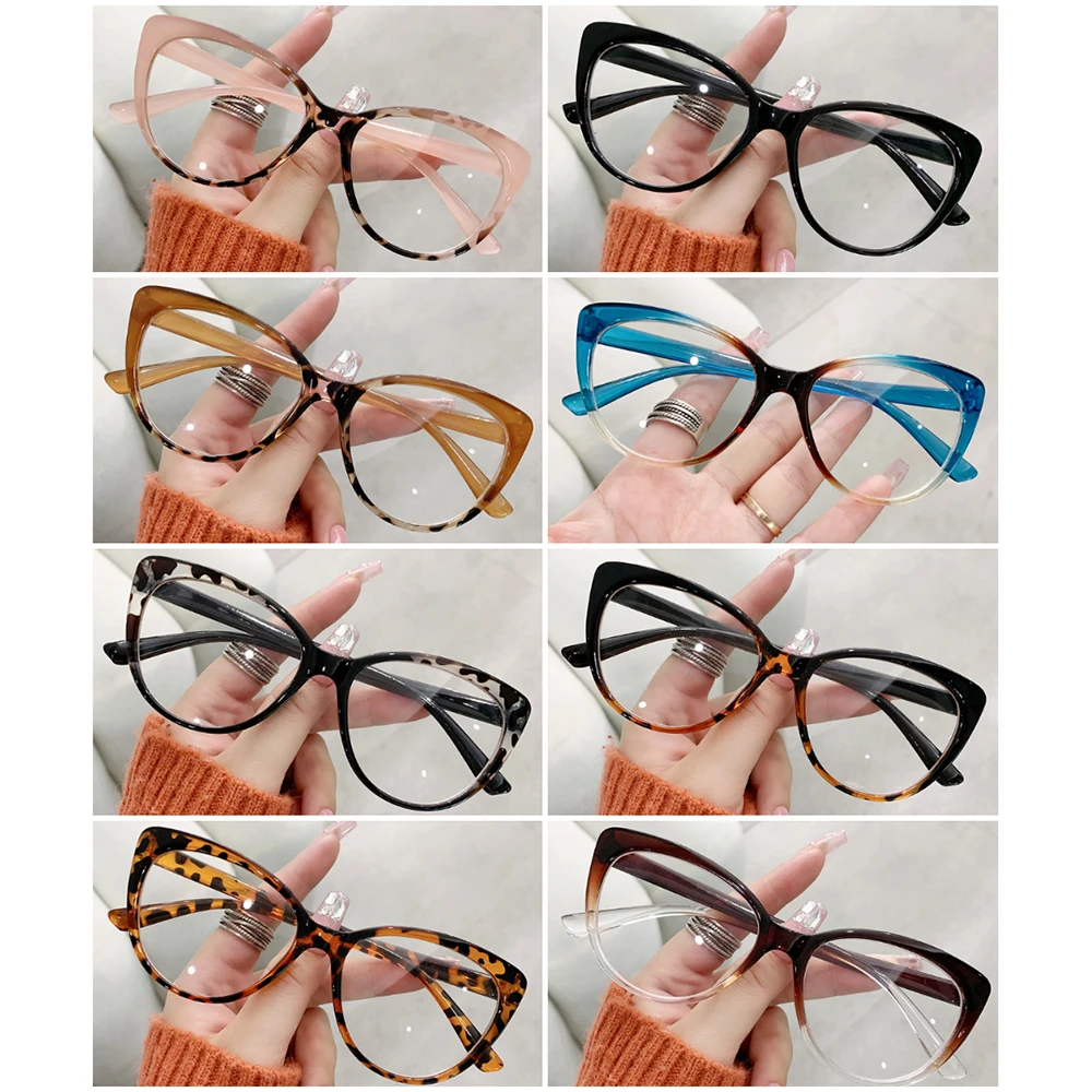 Fashion Cat Eye Frame Transparent Computer Glasses Women Men Anti Blue Light Vision Care Optical Spectacle