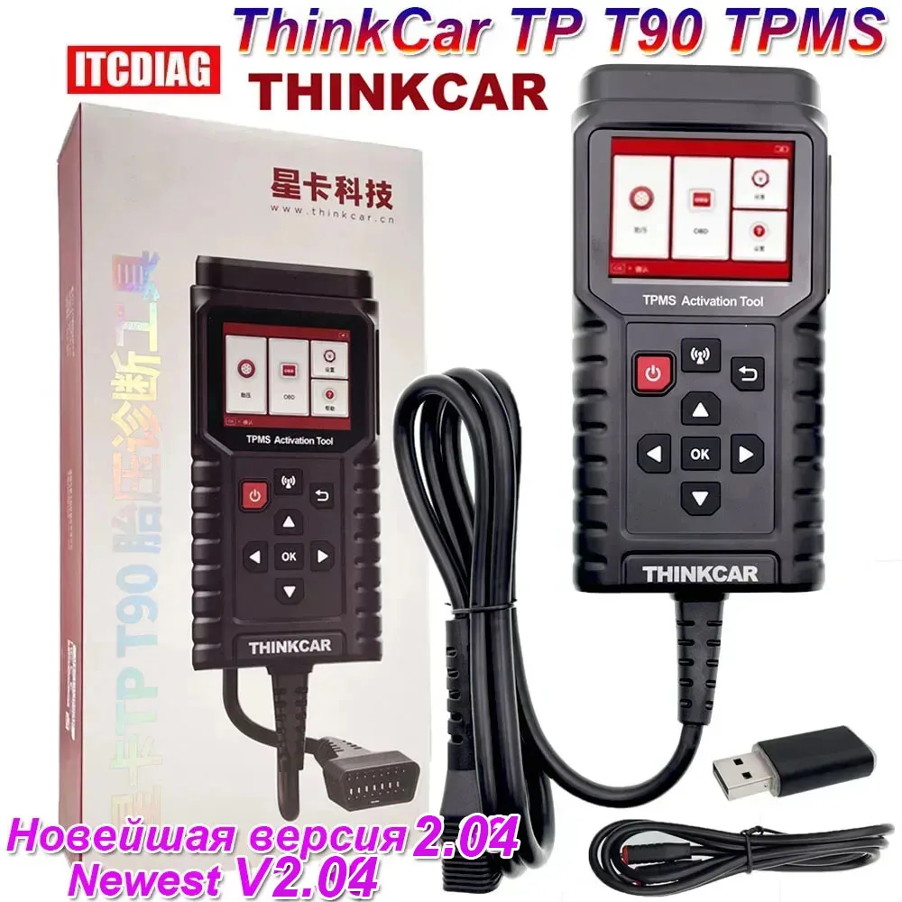 

NEW V2.04 ThinkCar THINKTPMS TP T90 TPMS Programmer 315MHz 433MHz 2in1 Car Tire Pressure Diagnose Tool TPMS Sensor Service Tool