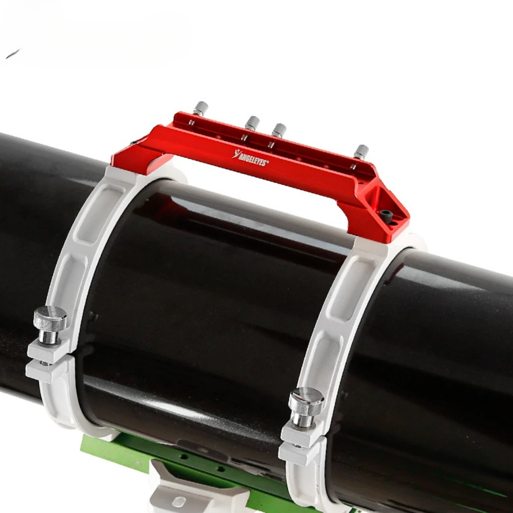 Maniglia con scanalatura a coda di rondine a forma di U 105-375mm per Sky-watcher con scatola a specchio con guida a stella Accessori astronomici Rosso/Nero