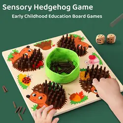 Hedgehog Board Game for Toddlers Brain Training Toy for Children Educational Hedgehog Game Develop Fine Motor Skills for Travel