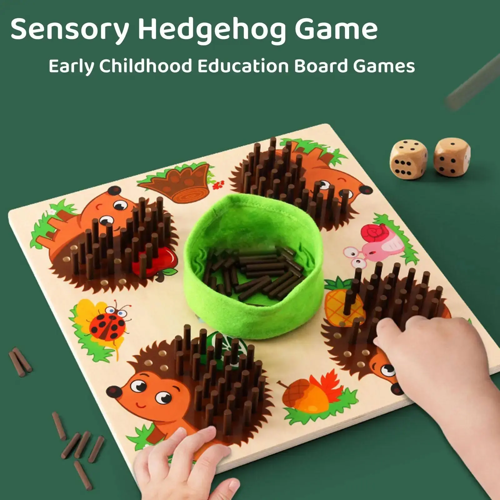 Hedgehog Board Game for Toddlers Brain Training Toy for Children Educational Hedgehog Game Develop Fine Motor Skills for Travel