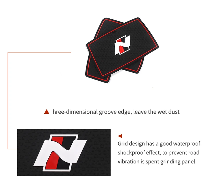Smabee for Hyundai I30/I30 N 2017 - 2022 Anti-Slip Gate Slot Cup Mat Non-Slip Door Groove Pad Interior Accessories