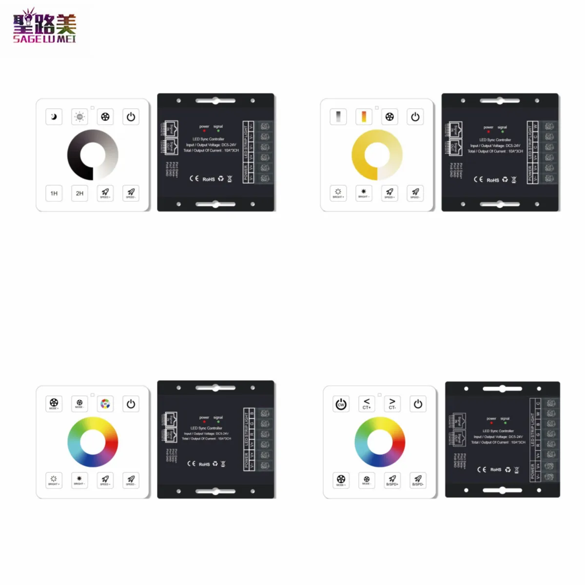 

DC5V-24V 8KEY 86 type 2.4G RF Wireless Touch Dimmer 12V RGB Controller Network Synchronous For SMD5050 2835 LED Strip Light Lamp