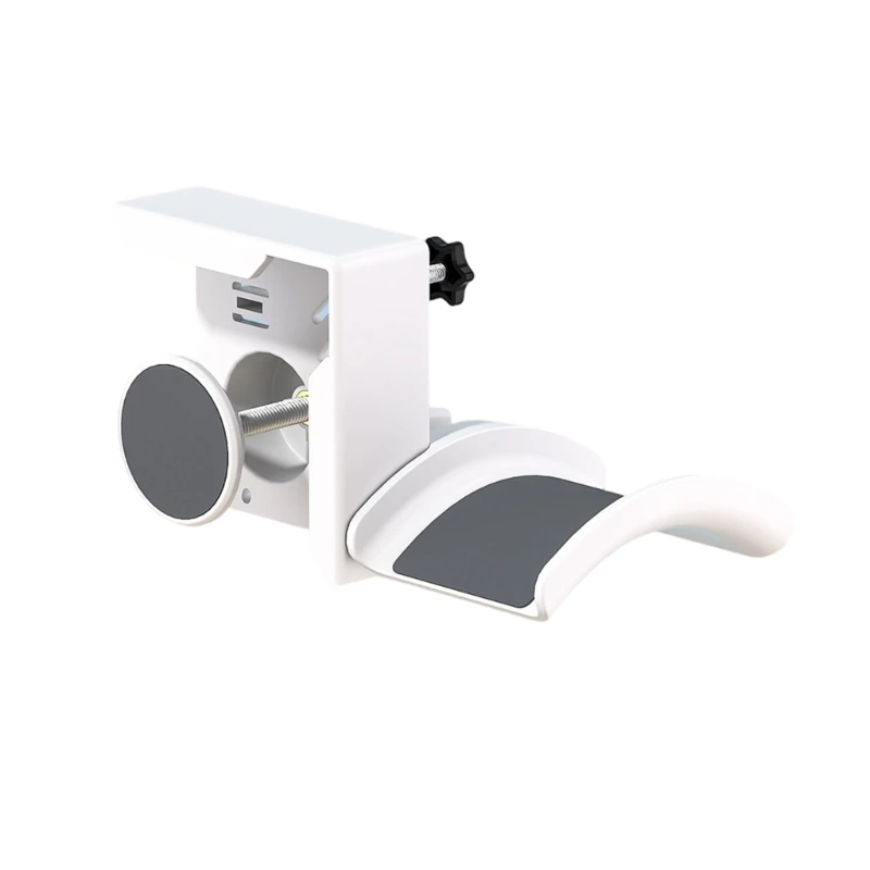 Headphone Holder Stand for Monitor Side with Firm Clamp and Grip Lining for Flat or Rounded Screens Home Office Desk E74A