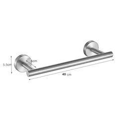 Silver Towel Bar Bathroom Hardware Set 304 Stainless Steel Towel Rack Toilet Paper Holder Liquid Soap Holder Toilet Accessories