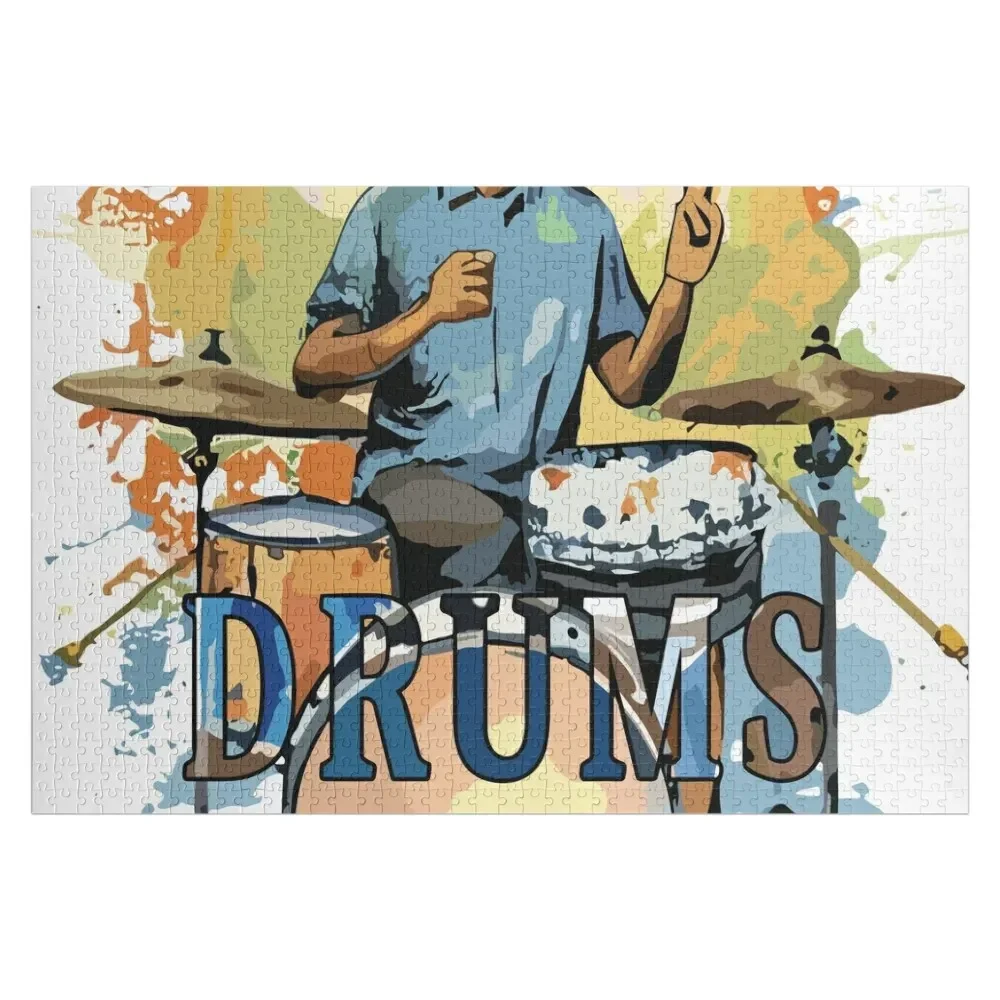 

Playing drums Jigsaw Puzzle Customizeds For Kids Custom Wood Personalize Puzzle