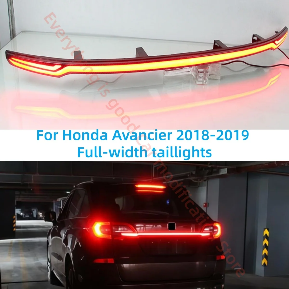 For Honda Avancier 2018-2019 Full-width taillights Modding Brake lights Turn signal Warning light Tail lights Automobile parts