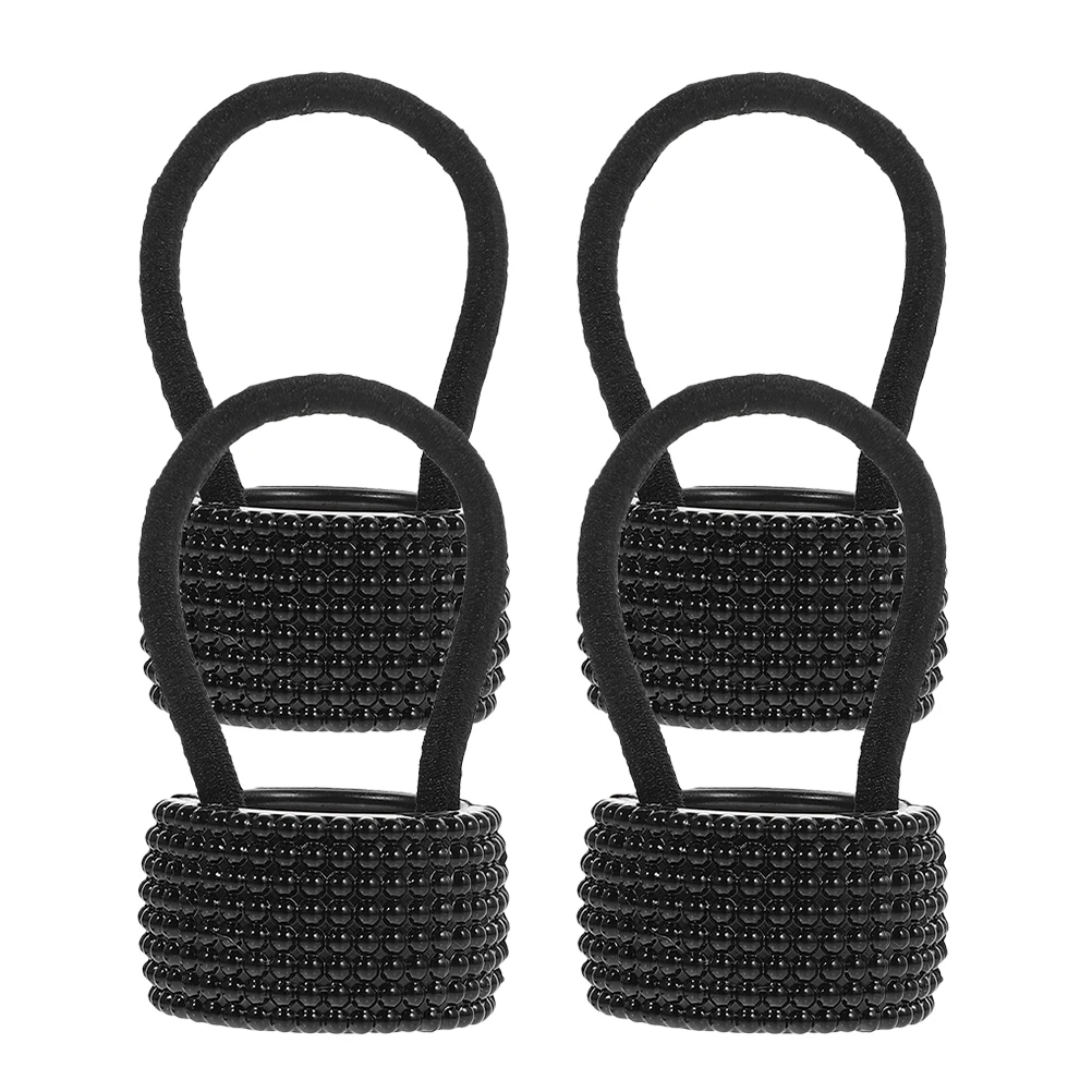 

4pcs Ponytail Cuff Ties High Elastic Ropes For Women Thin Thick Styling Accessories Teen Girls Hair Holders Hair Styling Tools