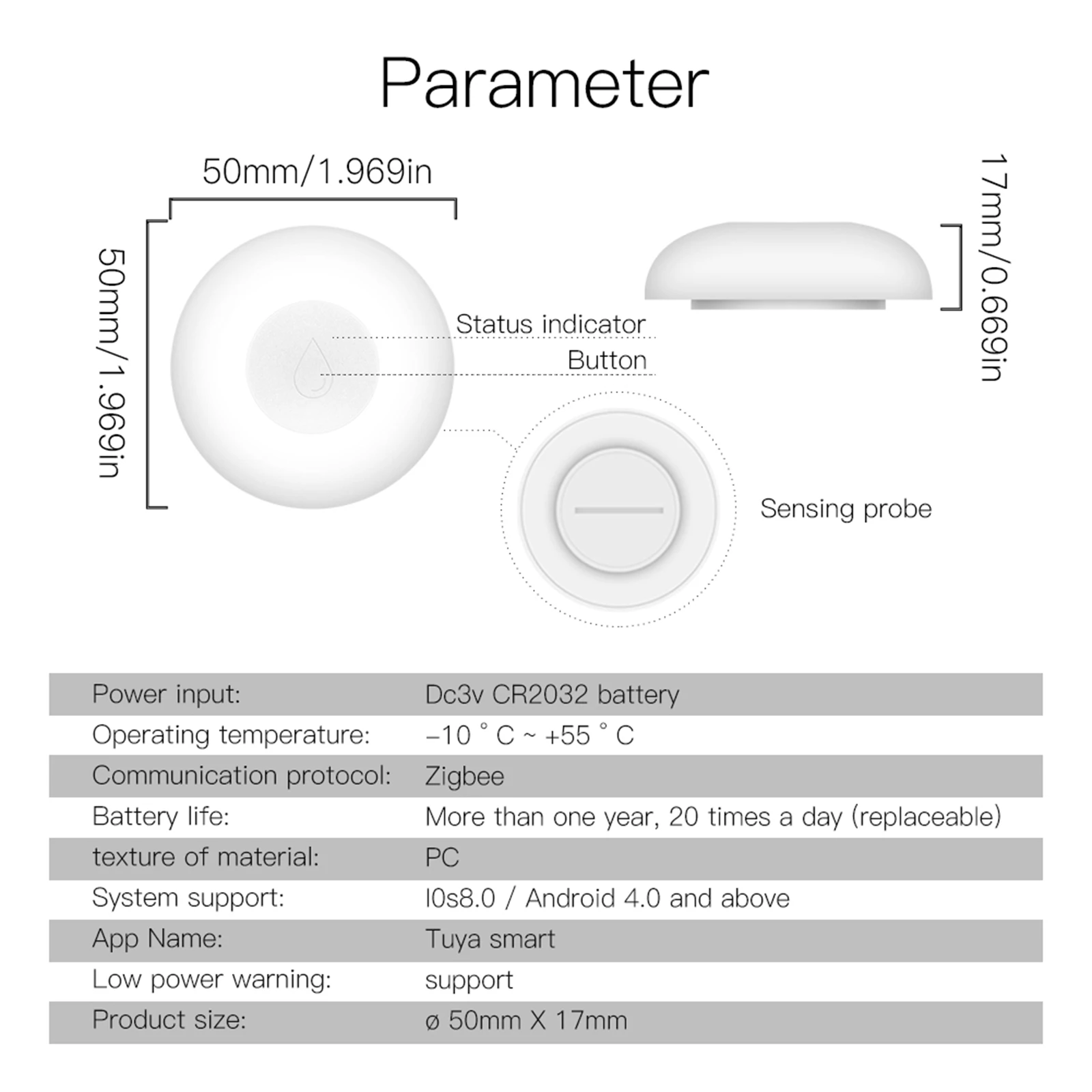 Sensor de vazamento de água inteligente zigbee, detector de inundação, alerta de sobrefluxo, sistema de alarme de segurança, tuya/smart life,