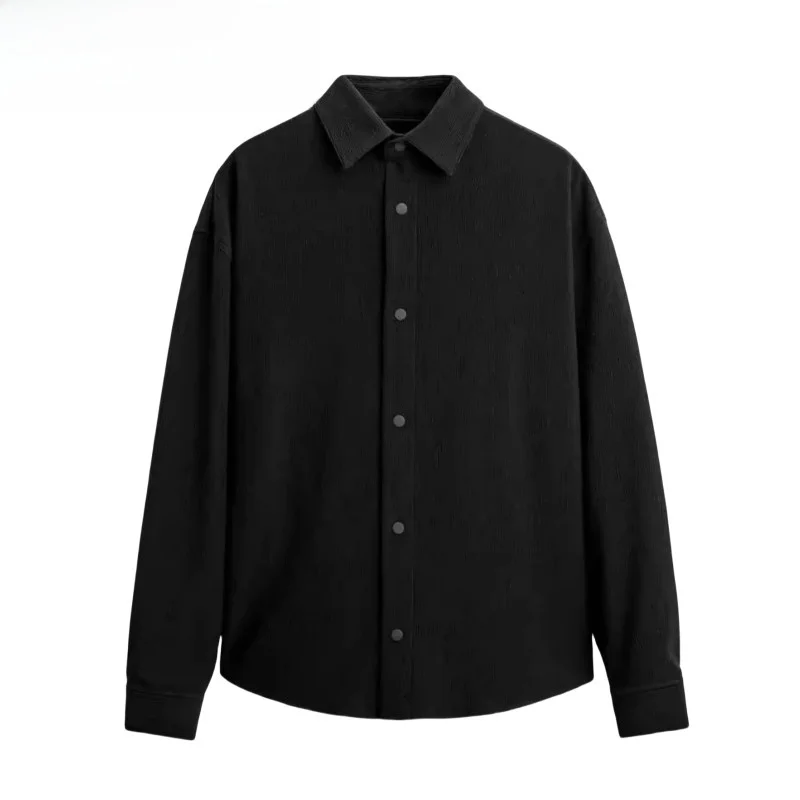 

Autumn New Arrival Men's Casual Loose Long Sve irt And Pants American Retro Sle Youthful ular Pure Color Ne