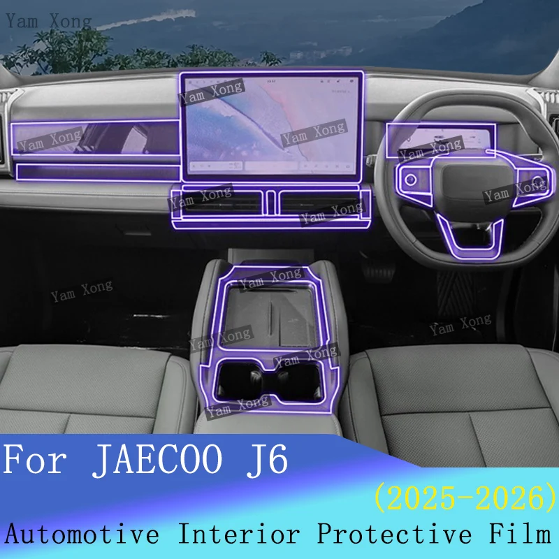 

Automotive Full set interior Film For icaur 03 JAECOO J6 Center Navigation screen Sticker Gear Panel Transparent Protection Film