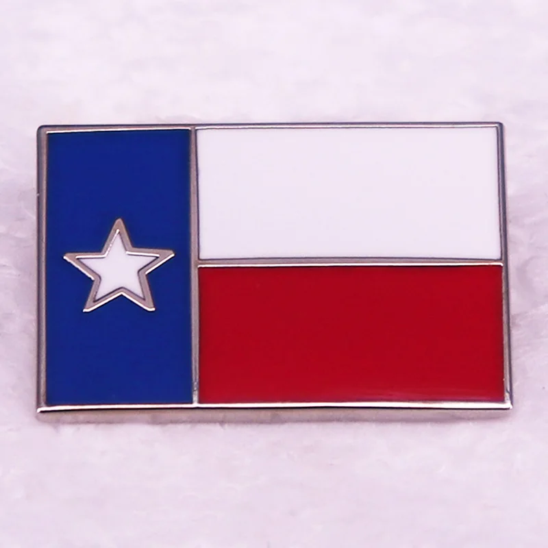 Texas Longhorn Lonestar State Flag badge Enamel Pin brooch jewelry