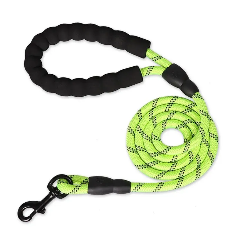Reflective Dog Leash With Comfortable Padded Handle - Double Heavy Duty Traction Rope For Strong Dogs - Enhance Safety And Contr image 3