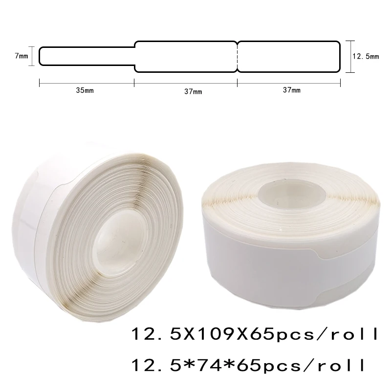 5PK D30Label tape  Adhesive Cabel Wire Label Sticker(12.5mm X 74mm +35mm) 65 Labels Scratch-Resistantp11 p15 Label