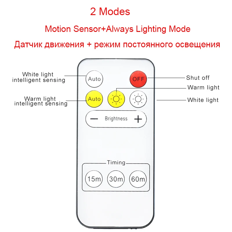 Wireless Remote Control Under Cabinet Light Rechargeable LED Night Light Lighting For Kitchen Decor Dimmable Warm/White Light