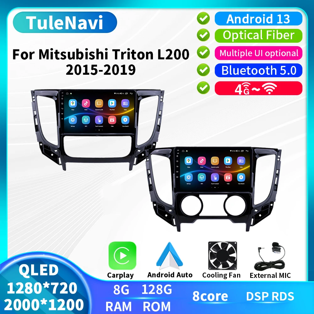 

Wireless Apple Carplay Android 13 For Mitsubishi Triton L200 MT AT 2015 - 2019 Car Radio Video Multimedia Stereo DVD Player