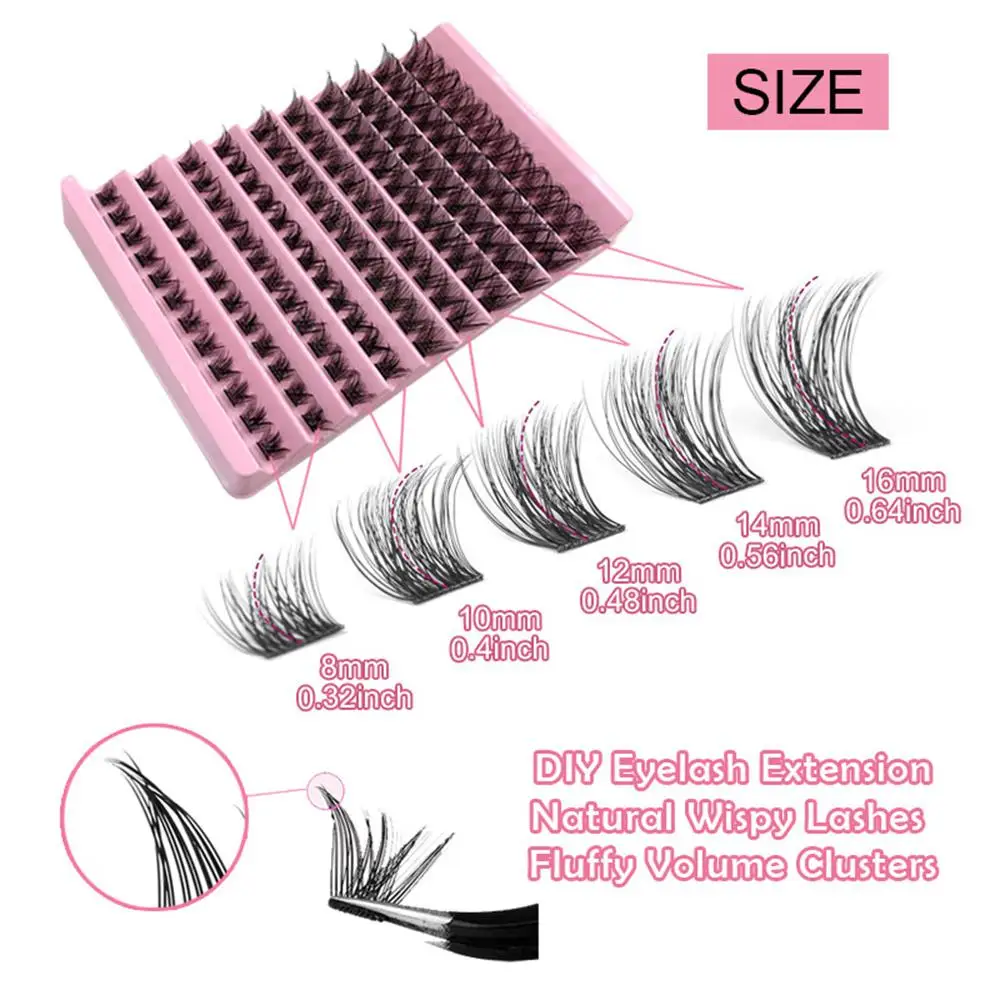 1~5SETS Simulation Of Eyelashes Three-dimensional Curling The Length Is Consistent Self-grafting False Eyelashes Eyelash Curling