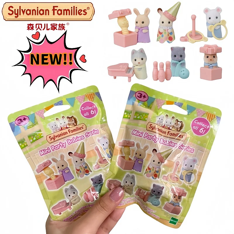 

2025 New Hot Sylvanian Families Kawaii Mini Party Babies Series Blind Pouch Cute Anime Figrues Room Ornaments Birthday Gift Toy