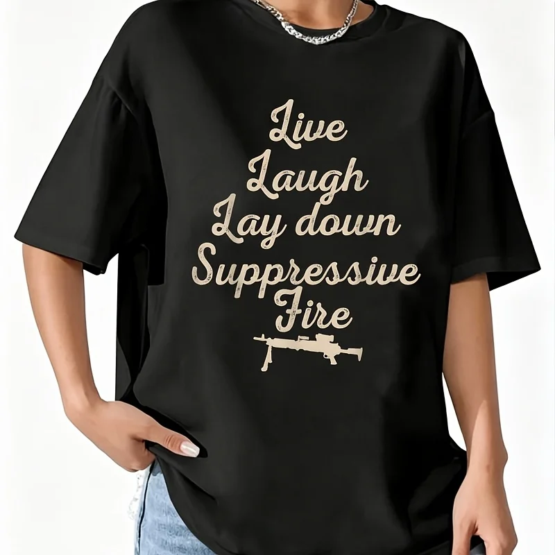 Hobby News Women's 100% Cotton T-Shirt Short Sleeve Top Casual Round Neck Fun Print Tee S-5Xl