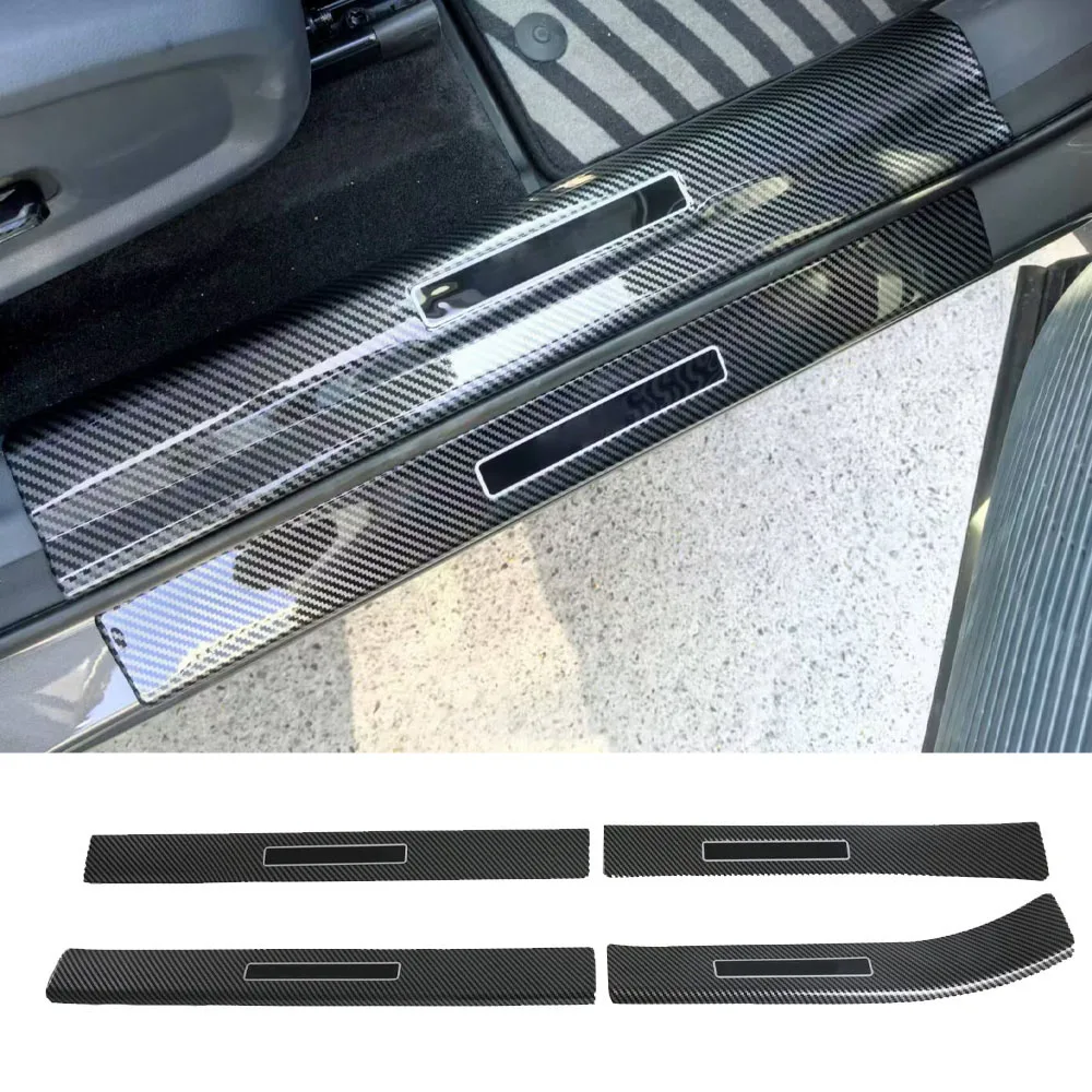 

For Geely EX5 2025 Carbon Fiber Door Sill Plate Cover Car Accessories External Threshold Pedal Stickers Styling Protect Trim