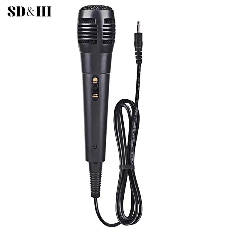 Professional Wired Dynamic Microphone Vocal Mic for Karaoke Recording 6.35mm /3.5mm Voice Tube