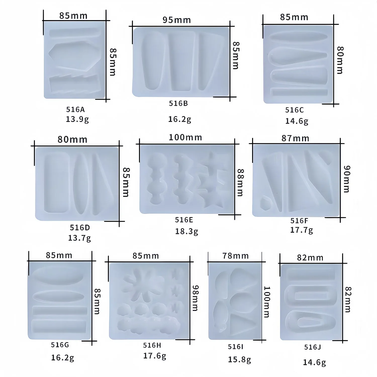 Presilhas de silicone molde geométrico grampos de cabelo diy moldes de resina epóxi de silicone para artesanato de grampo de cabelo artesanal fabricação de jóias