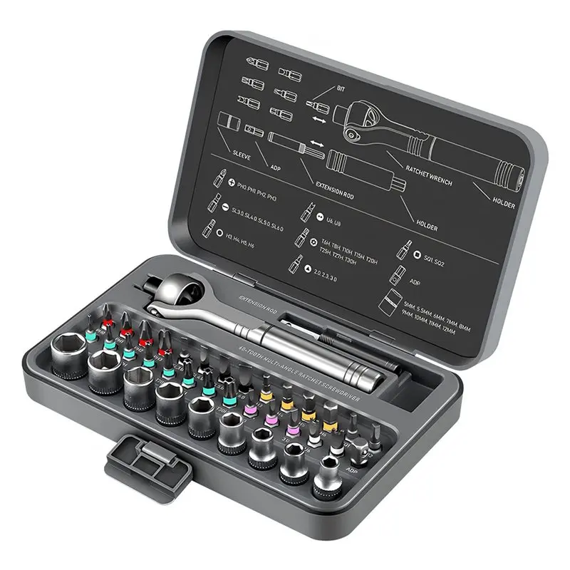 

【ALLOWANCE】Galacok Ratchet Screwdriver Set For Computer Repair, DIY Tools Kit For Computer Hardware Maintenance